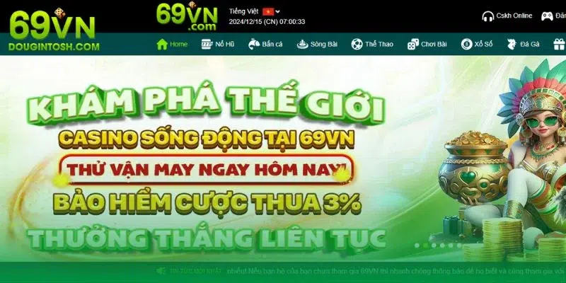 Tỷ lệ cược phong phú tại casino 69VN